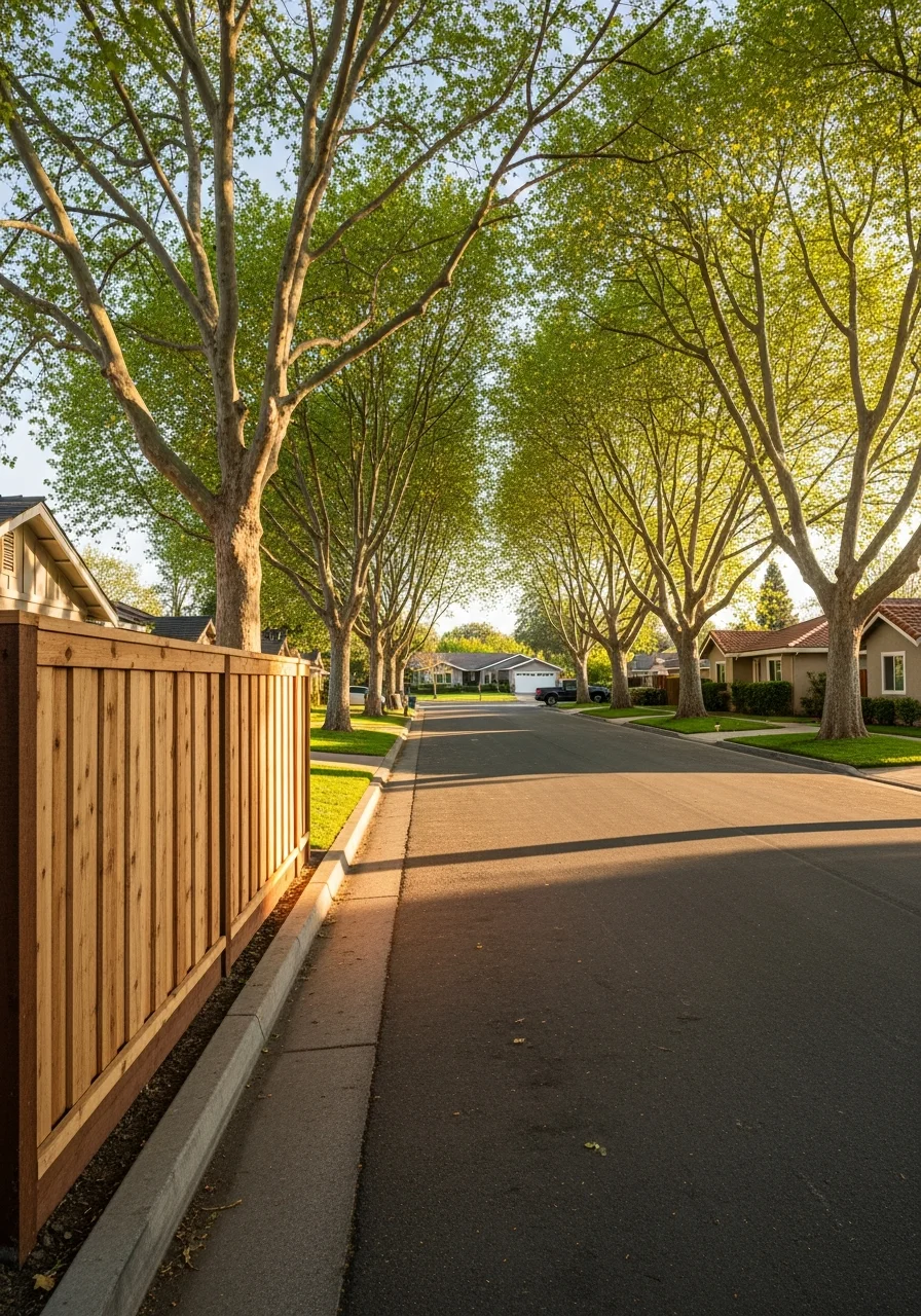 Sacramento residential neighborhood showing tree-lined street and typical local home architecture.